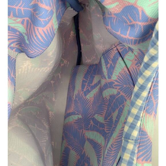 Vineyard Vines Martha's Vineyard Island Palm Tree Print Hibiscus Tote Bag NEW - Picture 6 of 10